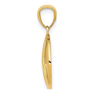 10K Yellow Gold Peace Sign Pendant – view 3