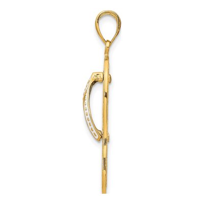 10K Yellow Gold Flip-Flop Sea Turtle Pendant – view 3