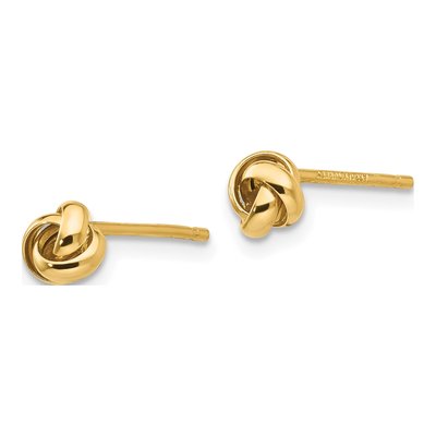 10K Yellow Gold Knot Stud Earrings – view 3