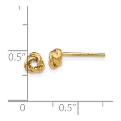 10K Yellow Gold Knot Stud Earrings – view 5