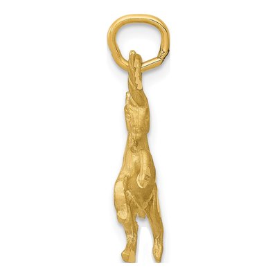 10K Yellow Gold Dancing Unicorn Pendant – view 3