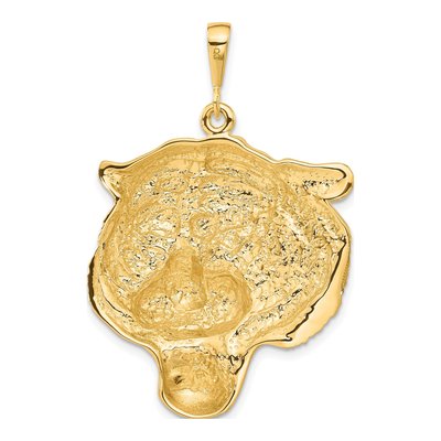 10K Yellow Gold Large Tiger Head Pendant – view 5