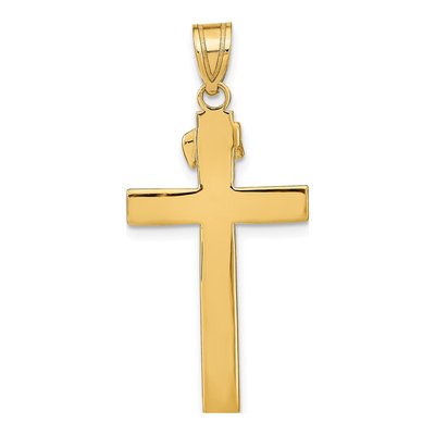 10K Yellow Gold INRI Crucifix Pendant – view 5