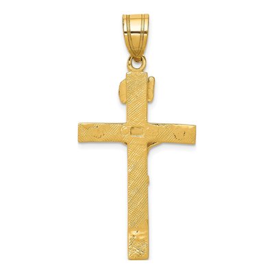 10K Yellow Gold INRI Crucifix Pendant – view 5