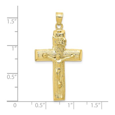 10K Yellow Gold Tree Cross Crucifix Charm – view 4