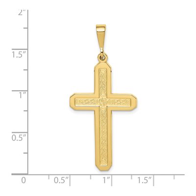 10K Yellow Gold Cross Pendant – view 4