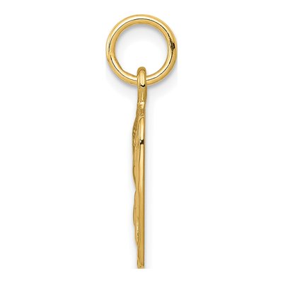 10K Yellow Gold Diamond-Cut Angel Charm – view 3