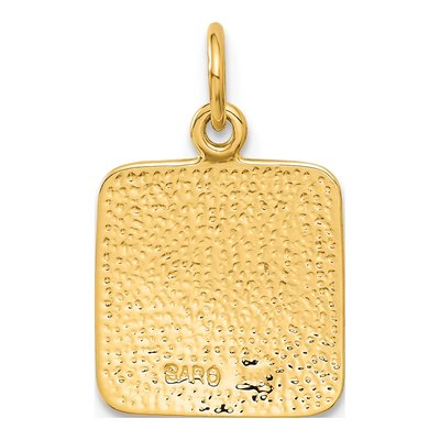 10K Yellow Gold Diamond-Cut Angel Charm – view 5