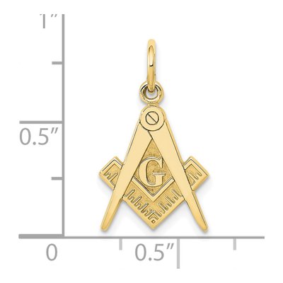 10K Yellow Gold Masonic Symbol Pendant – view 4