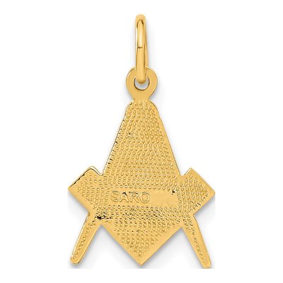 10K Yellow Gold Masonic Symbol Pendant – view 5