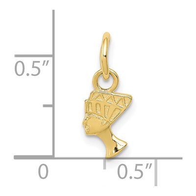10K Yellow Gold Mini Nefertiti Pendant – view 4