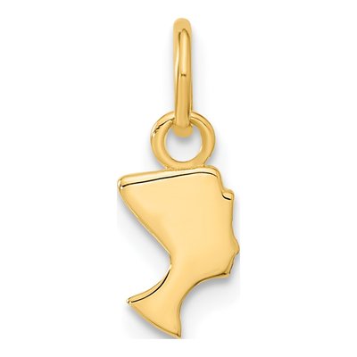 10K Yellow Gold Mini Nefertiti Pendant – view 5