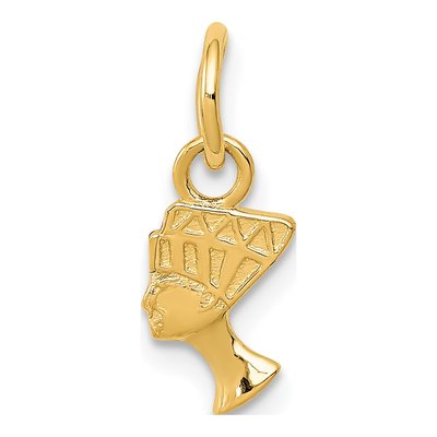 10K Yellow Gold Mini Nefertiti Pendant