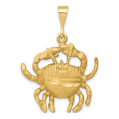10K Yellow Gold Cancer Zodiac Pendant