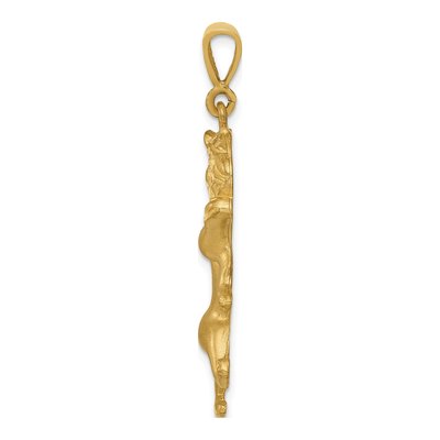 10K Yellow Gold Leo Zodiac Pendant – view 3
