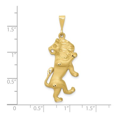 10K Yellow Gold Leo Zodiac Pendant – view 4
