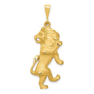 10K Yellow Gold Leo Zodiac Pendant