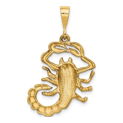 10K Yellow Gold Scorpio Zodiac Pendant – view 5