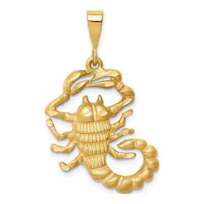 10K Yellow Gold Scorpio Zodiac Pendant