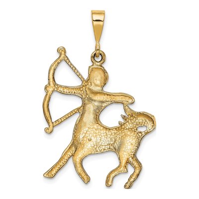 10K Yellow Gold Sagittarius Zodiac Charm – view 5