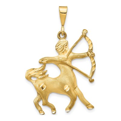 10K Yellow Gold Sagittarius Zodiac Charm