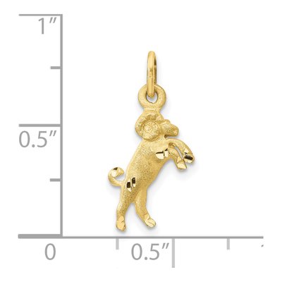 10K Yellow Gold Aries Zodiac Charm – view 4