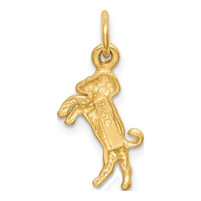 10K Yellow Gold Aries Zodiac Charm – view 5