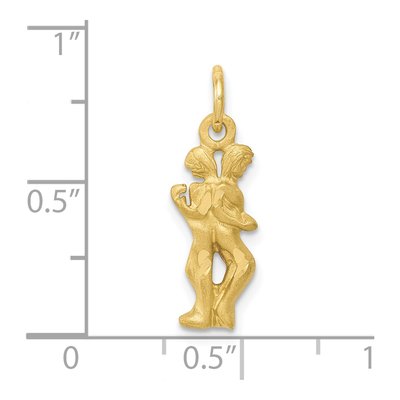 10K Yellow Gold Gemini Zodiac Charm – view 4