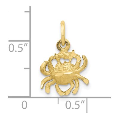 10K Yellow Gold Cancer Zodiac Pendant – view 4