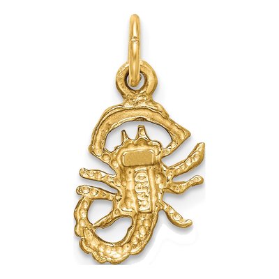 10k Yellow Gold Scorpio Zodiac Charm Pendant – view 5