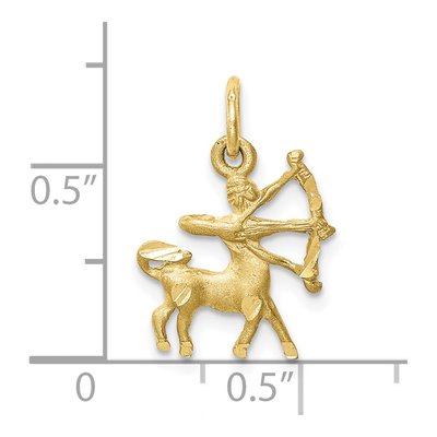 10K Yellow Gold Sagittarius Zodiac Charm – view 4