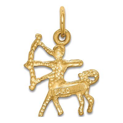 10K Yellow Gold Sagittarius Zodiac Charm – view 5