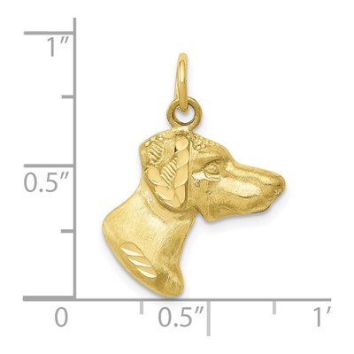 10K Yellow Gold Dog Head Charm – view 4