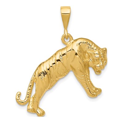 10K Yellow Gold Tiger Pendant
