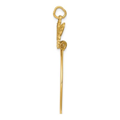 10K Yellow Gold Butterfly Holder Pendant – view 3
