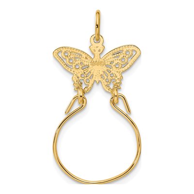 10K Yellow Gold Butterfly Holder Pendant – view 5