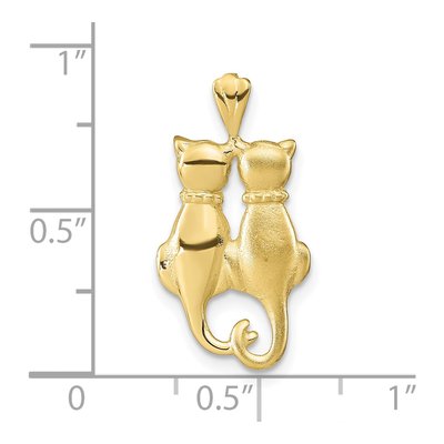 10K Yellow Gold Cat Pendant – view 4