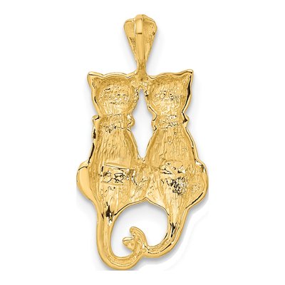 10K Yellow Gold Cat Pendant – view 5