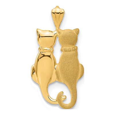 10K Yellow Gold Cat Pendant