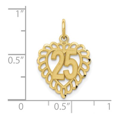 10K Yellow Gold Heart Pendant – view 4
