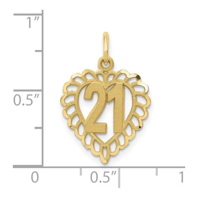 10K Yellow Gold Heart Pendant – view 4
