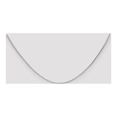 14K White Gold 1mm Diamond-Cut Wheat Chain – view 5