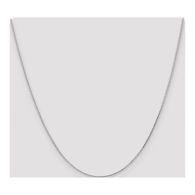 14K White Gold 1mm Diamond-Cut Wheat Chain – view 5