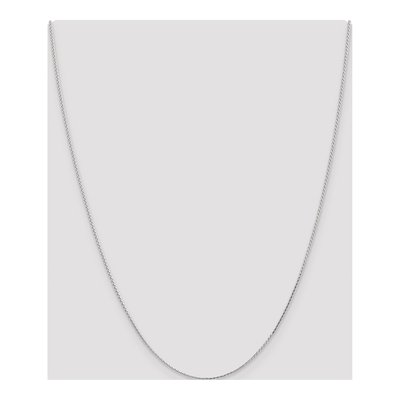 14K White Gold 1mm Diamond-Cut Wheat Chain – view 5
