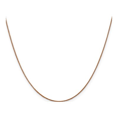 14K Rose Gold 0.8mm Wheat Chain – view 3