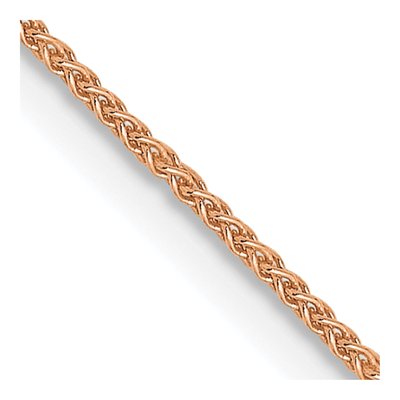 14K Rose Gold 0.8mm Wheat Chain