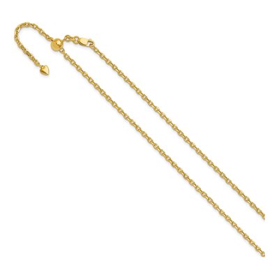 14K Yellow Gold 2.5mm Semi-Solid Cable Chain – view 3