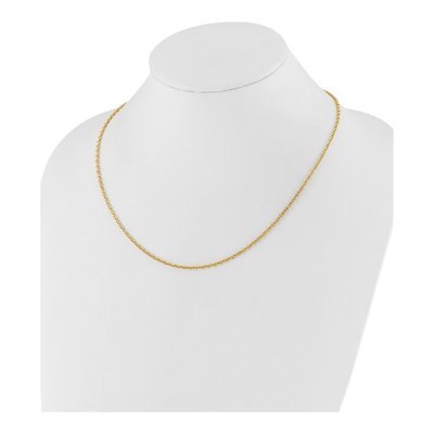 14K Yellow Gold 2.5mm Semi-Solid Cable Chain – view 4