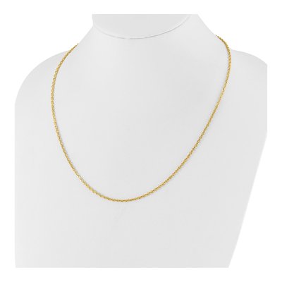 14K Yellow Gold 2.5mm Semi-Solid Cable Chain – view 6