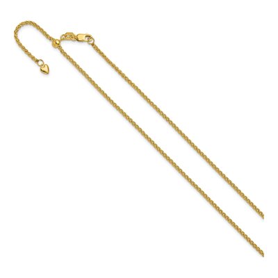 14K Yellow Gold 1.6mm Semi-Solid Wheat Chain – view 3